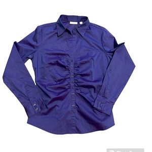 Purple/blue New York Company Stretch blouse.
